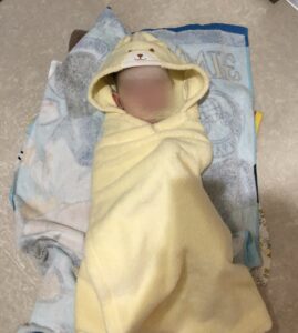 赤ちゃんバスローブ