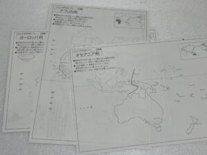 くもん世界地図パズル白地図
